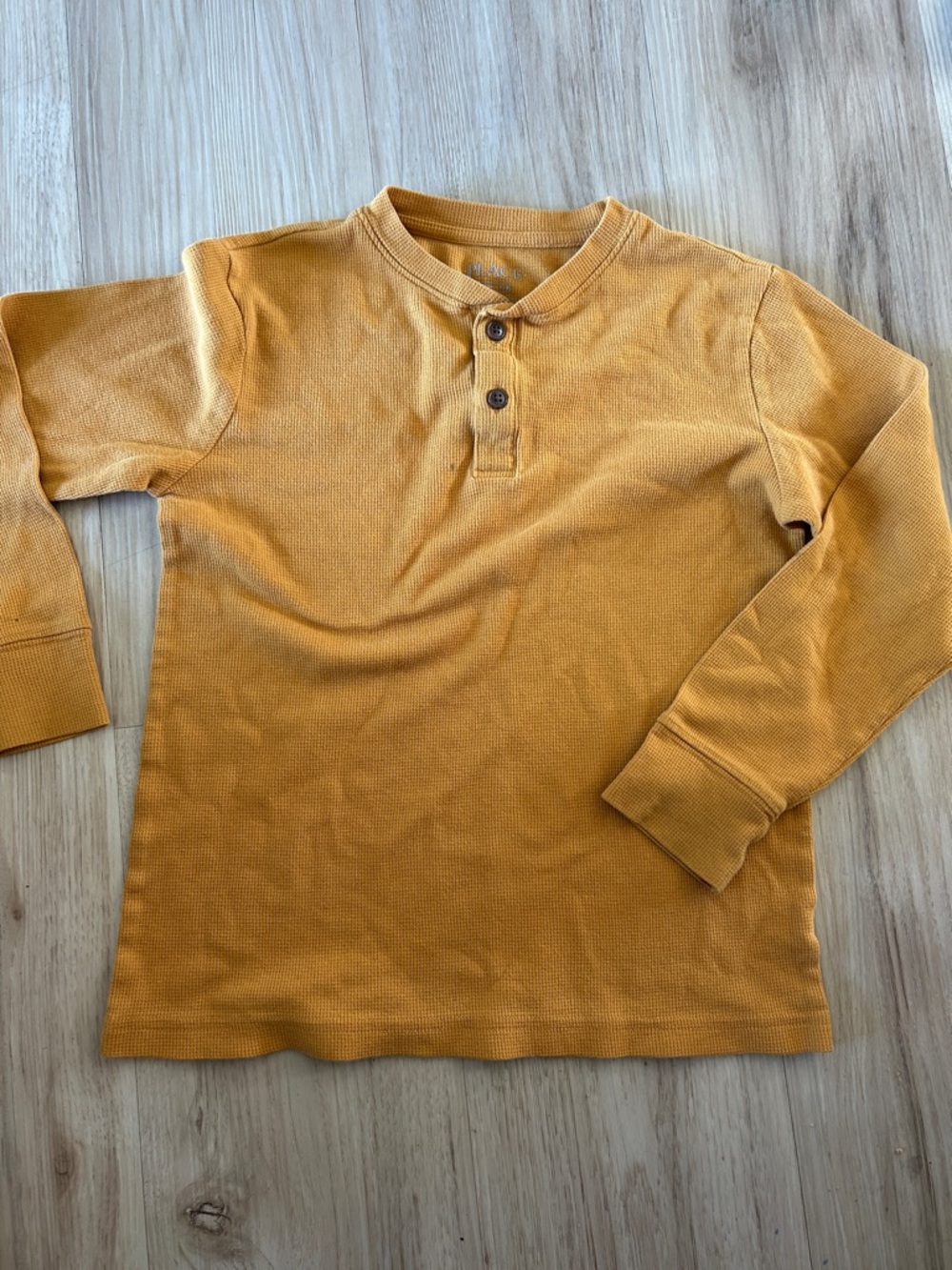 The Children's Place Mustard Long-Sleeve Henley Tee
